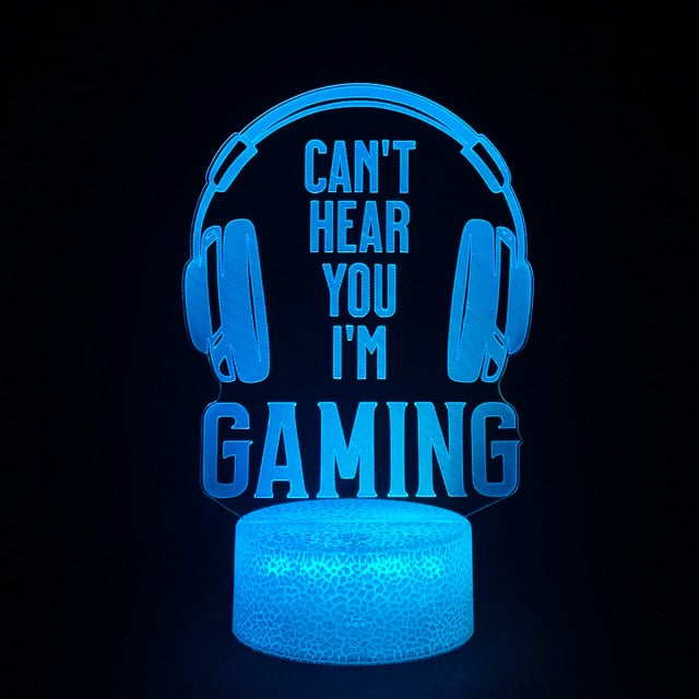 Frendorf | GlowGaming 3D LED Lampe | RGB Gaming Dekoration | Stimmungslampe für Spielzimmer & Zuhause
