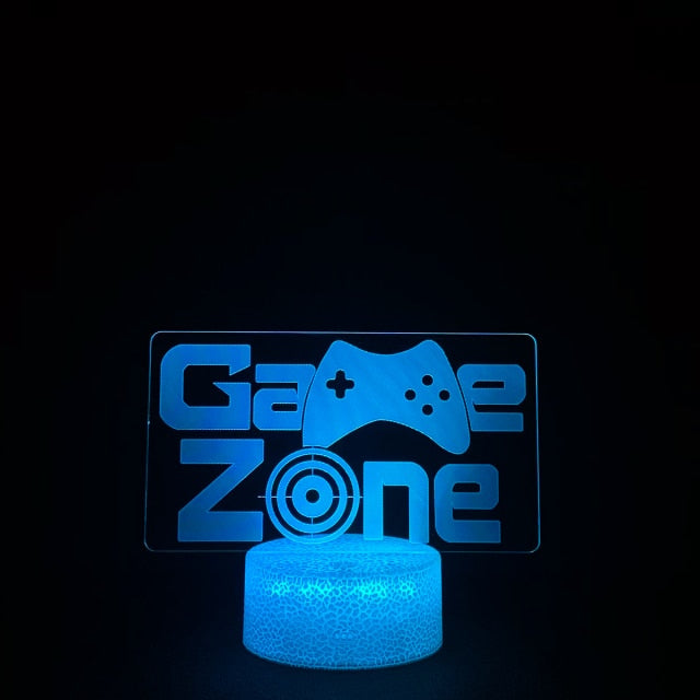 Frendorf | GlowGaming 3D LED Lampe | RGB Gaming Dekoration | Stimmungslampe für Spielzimmer & Zuhause