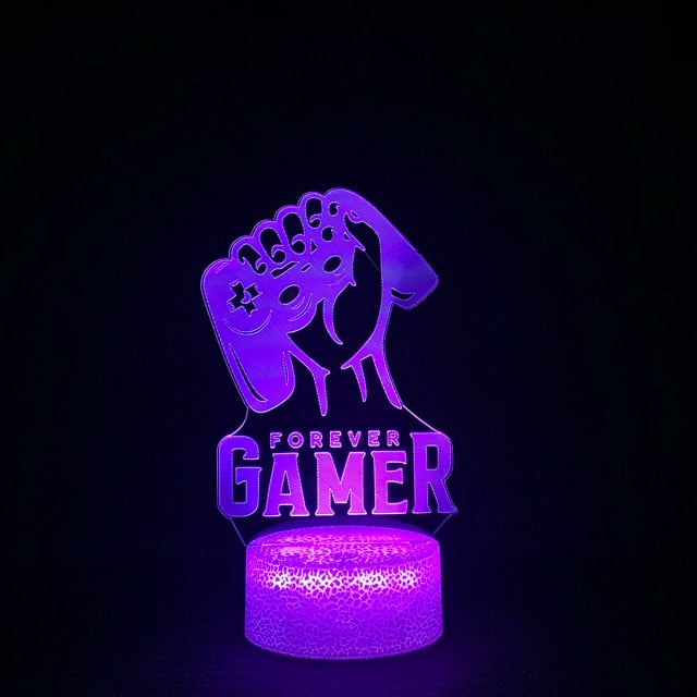 Frendorf | GlowGaming 3D LED Lampe | RGB Gaming Dekoration | Stimmungslampe für Spielzimmer & Zuhause