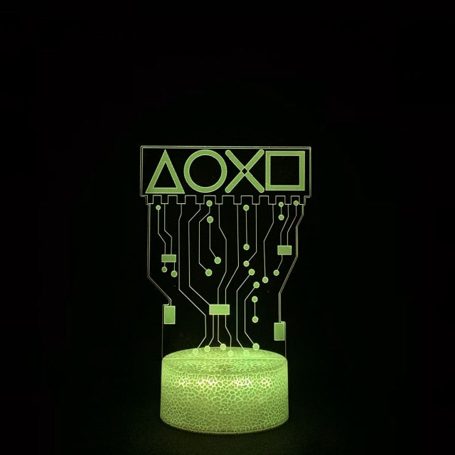 Frendorf | GlowGaming 3D LED Lampe | RGB Gaming Dekoration | Stimmungslampe für Spielzimmer & Zuhause