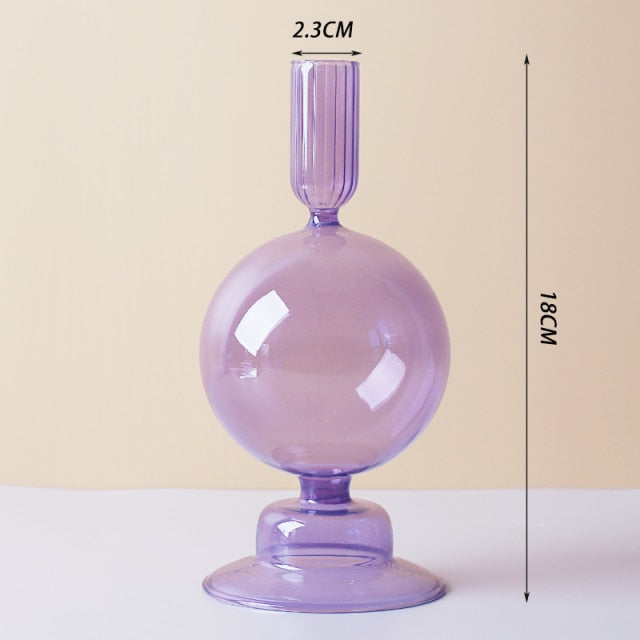 Nordic Stylischer Blasen-Glas Kerzenhalter