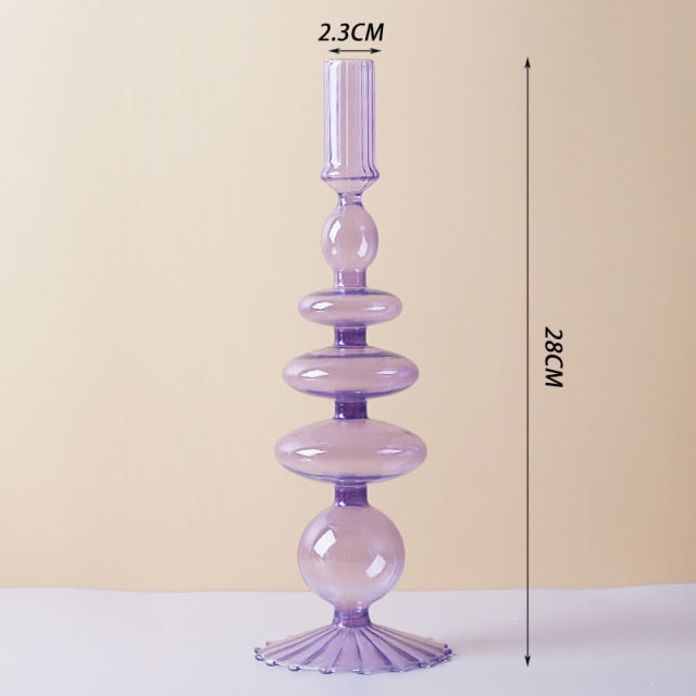 Nordic Stylischer Blasen-Glas Kerzenhalter