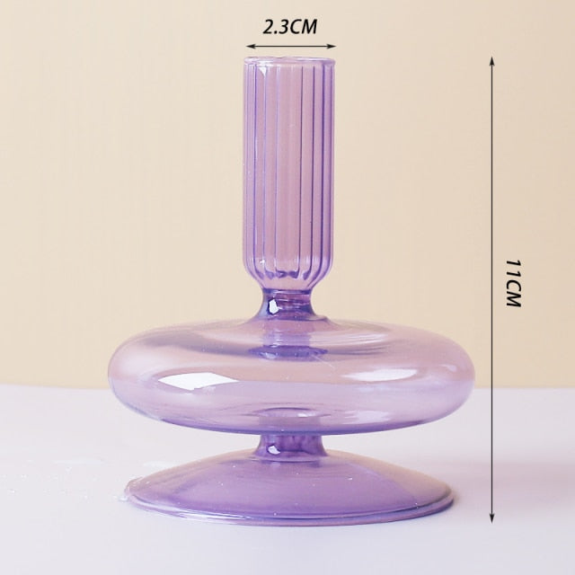 Nordic Stylischer Blasen-Glas Kerzenhalter