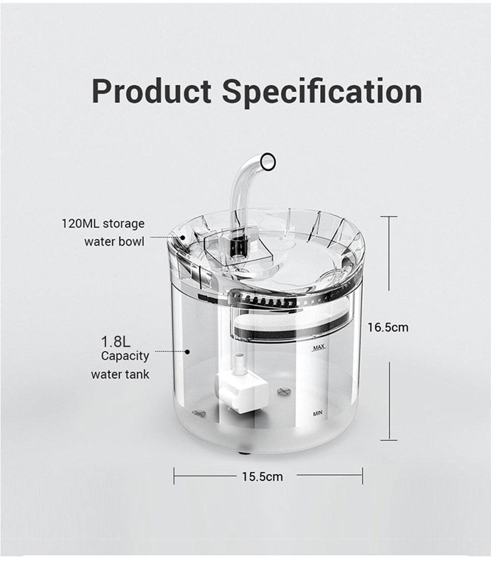 Frendorf | Automatischer Sensor Haustier Wasserbrunnen
