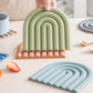 Frendorf | Silicora Bunte Silikon Untersetzer | Rutschfest & Hitzebeständig | 6er-Set | Für Getränke, Tassen & Gläser