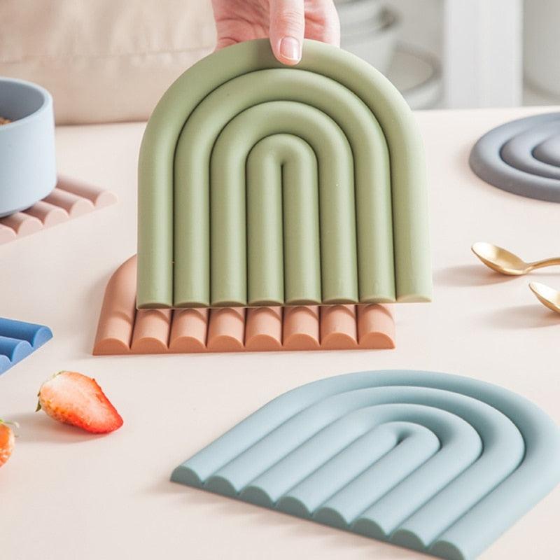 Frendorf | Silicora Bunte Silikon Untersetzer | Rutschfest & Hitzebeständig | 6er-Set | Für Getränke, Tassen & Gläser