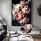 Frendorf | Blossomiq Pink Rose Leinwanddruck | Elegante Blütenkunst | Wanddeko für Zuhause