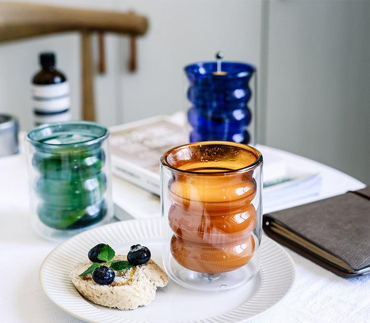 Frendorf | BubbleMug Doppelwandige Isolier-Glas-Tasse | Hitzebeständig | Elegantes Design | Perfekt für heiße & kalte Getränke