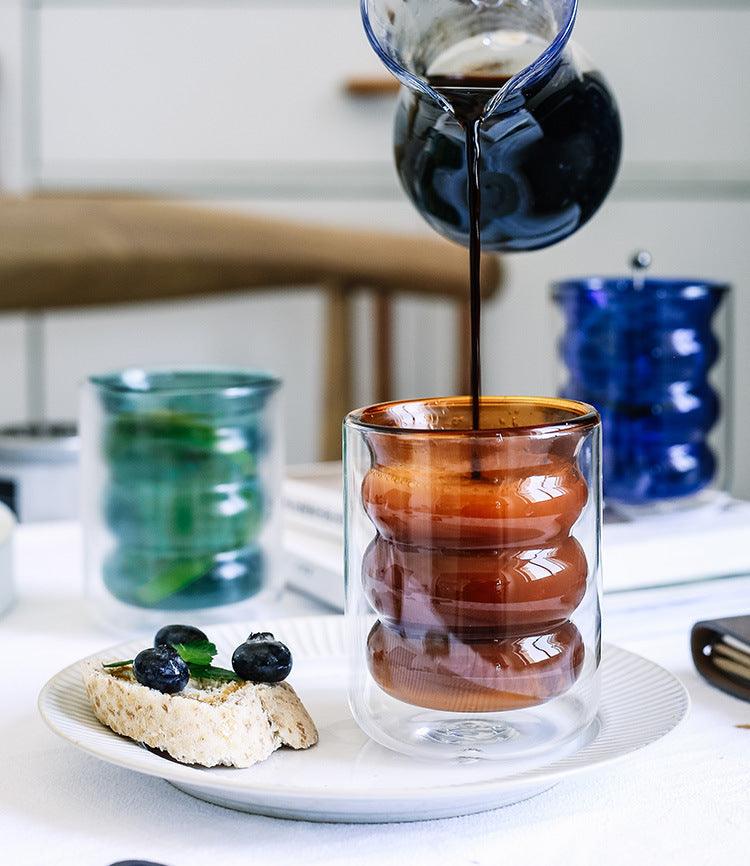 Frendorf | BubbleMug Doppelwandige Isolier-Glas-Tasse | Hitzebeständig | Elegantes Design | Perfekt für heiße & kalte Getränke
