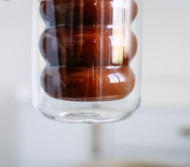 Frendorf | BubbleMug Doppelwandige Isolier-Glas-Tasse | Hitzebeständig | Elegantes Design | Perfekt für heiße & kalte Getränke