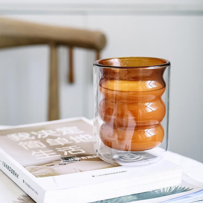 Frendorf | BubbleMug Doppelwandige Isolier-Glas-Tasse | Hitzebeständig | Elegantes Design | Perfekt für heiße & kalte Getränke