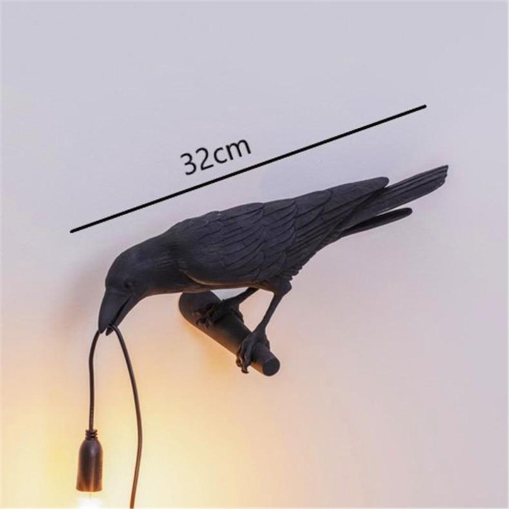 RoyaleGlow Nordic Crow Bird Lamp - Einzigartige Wandlampe