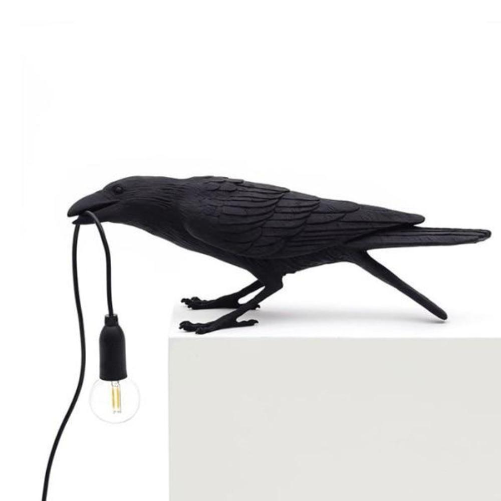 RoyaleGlow Nordic Crow Bird Lamp - Einzigartige Wandlampe