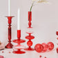 Kirsche Rote Glas Stabkerzenhalter & Vasen