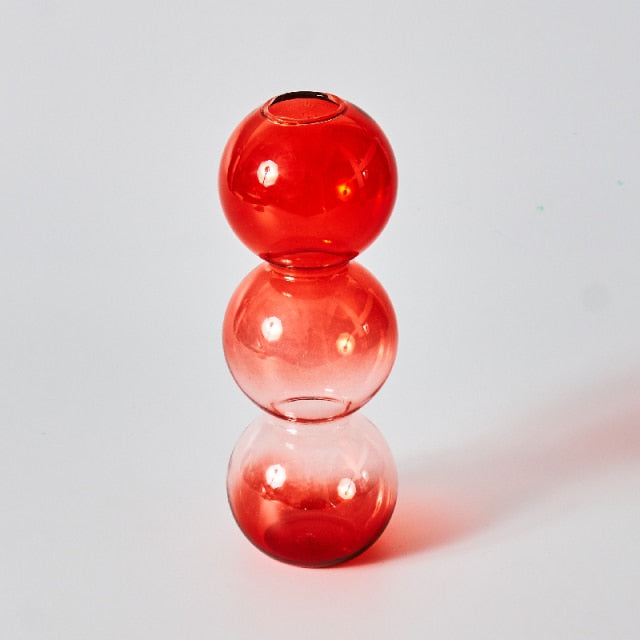 Kirsche Rote Glas Stabkerzenhalter & Vasen