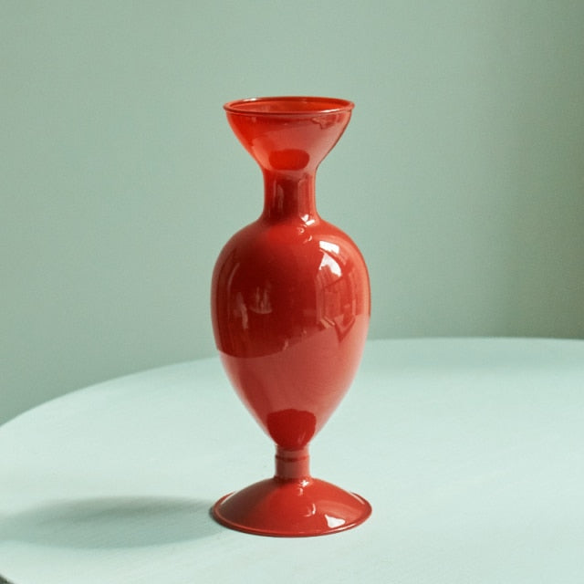 Kirsche Rote Glas Stabkerzenhalter & Vasen