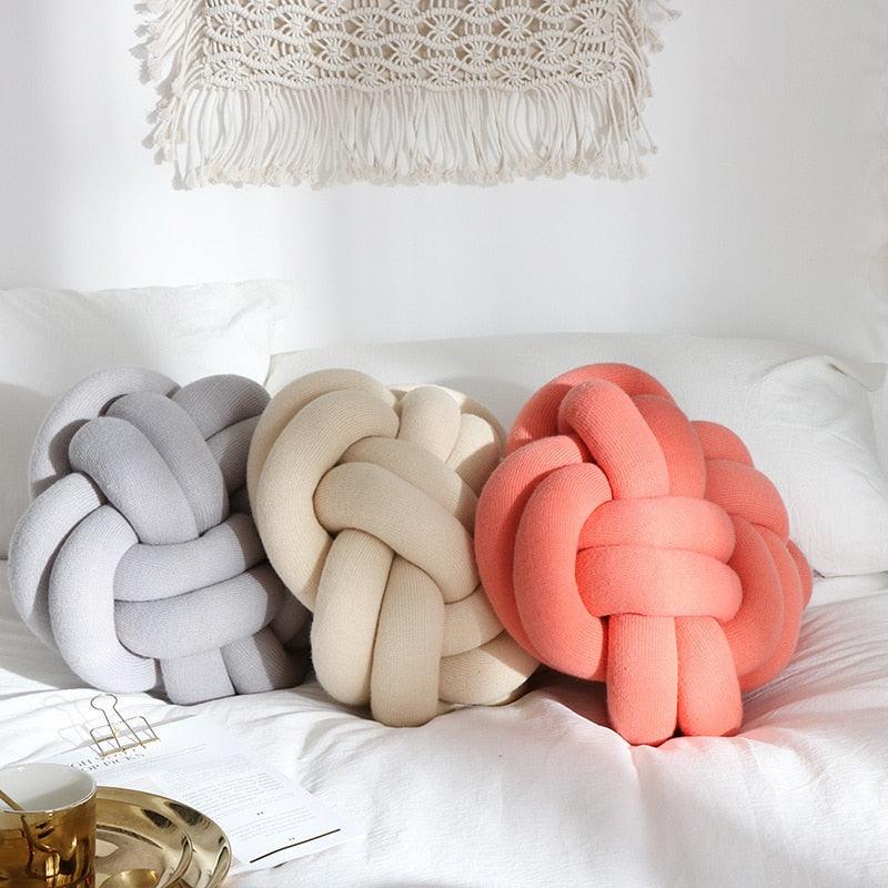 Frendorf | Knotta Twist Baumwoll Kissen | Dekoratives Knotenkissen | Weich & Stylisch | Für Wohnzimmer & Schlafzimmer