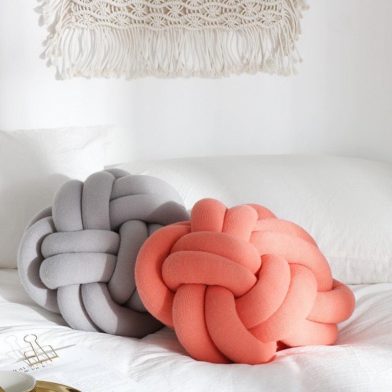 Frendorf | Knotta Twist Baumwoll Kissen | Dekoratives Knotenkissen | Weich & Stylisch | Für Wohnzimmer & Schlafzimmer