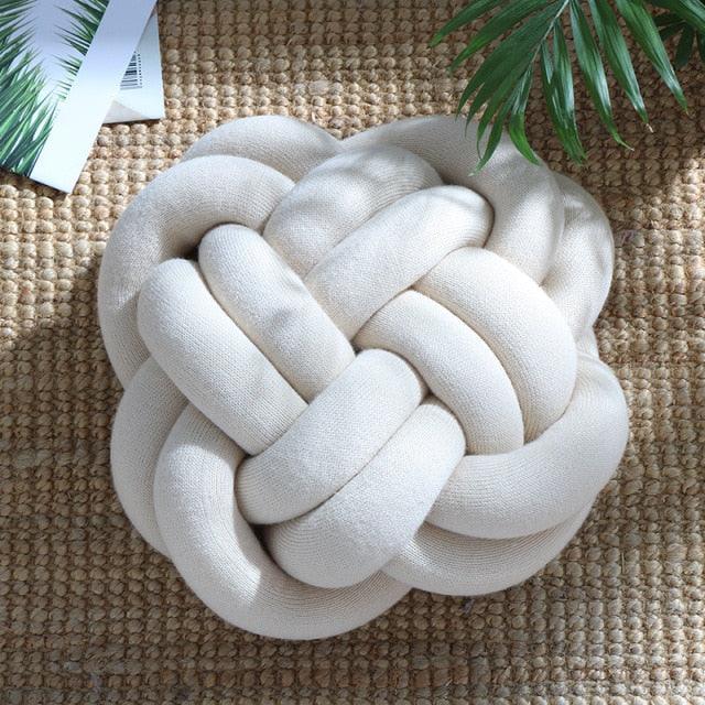 Frendorf | Knotta Twist Baumwoll Kissen | Dekoratives Knotenkissen | Weich & Stylisch | Für Wohnzimmer & Schlafzimmer