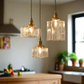Frendorf | Aurivelle Moderne Retro-Hängeleuchte aus Glas | Elegantes Design | Dimmbar | Perfekte Beleuchtung für Esszimmer & Wohnzimmer