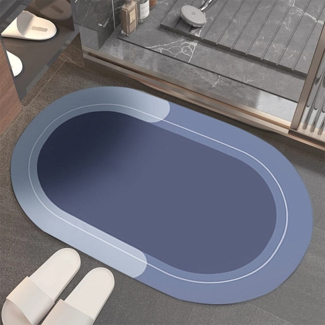 Frendorf | AquaSoothe Moderner Saugfähiger Badezimmerteppich | Rutschfest | Ultra Weich & Wasserabsorbierend | Teppich für Bad & Dusche