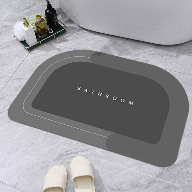 Frendorf | AquaSoothe Moderner Saugfähiger Badezimmerteppich | Rutschfest | Ultra Weich & Wasserabsorbierend | Teppich für Bad & Dusche
