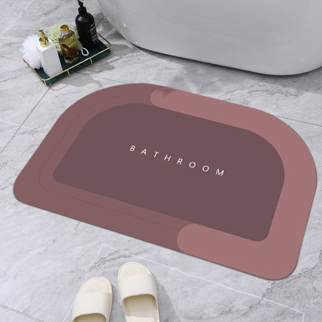 Frendorf | AquaSoothe Moderner Saugfähiger Badezimmerteppich | Rutschfest | Ultra Weich & Wasserabsorbierend | Teppich für Bad & Dusche