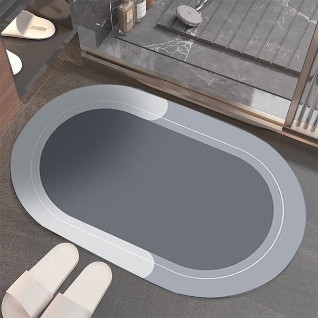 Frendorf | AquaSoothe Moderner Saugfähiger Badezimmerteppich | Rutschfest | Ultra Weich & Wasserabsorbierend | Teppich für Bad & Dusche