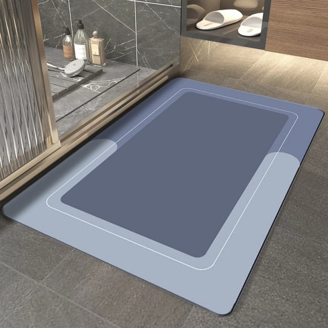Frendorf | AquaSoothe Moderner Saugfähiger Badezimmerteppich | Rutschfest | Ultra Weich & Wasserabsorbierend | Teppich für Bad & Dusche