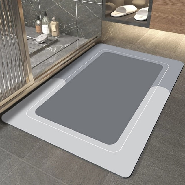 Frendorf | AquaSoothe Moderner Saugfähiger Badezimmerteppich | Rutschfest | Ultra Weich & Wasserabsorbierend | Teppich für Bad & Dusche