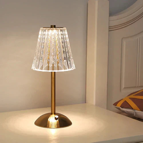 – Goldkristall-Tischlampe