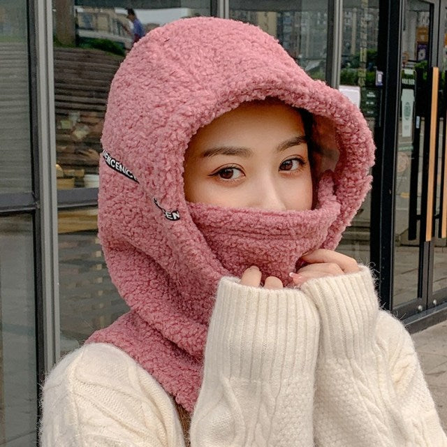 Winter Kapuzen Warmer Dicke Masken Hut