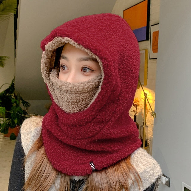 Winter Kapuzen Warmer Dicke Masken Hut