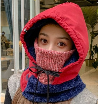 Winter Kapuzen Warmer Dicke Masken Hut