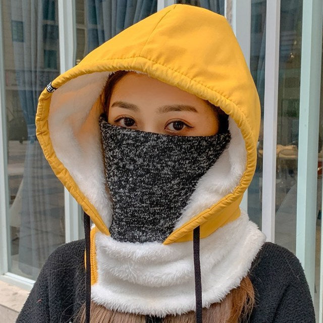 Winter Kapuzen Warmer Dicke Masken Hut