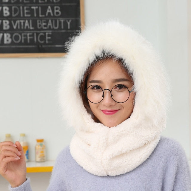 Winter Kapuzen Warmer Dicke Masken Hut