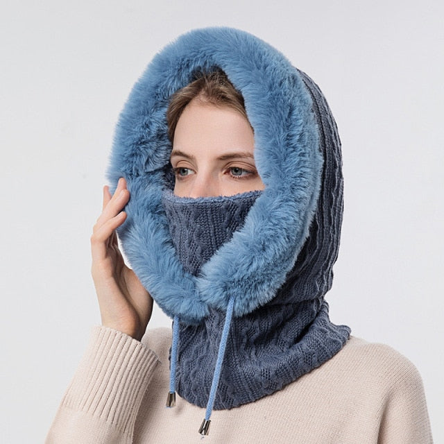 Winter Kapuzen Warmer Dicke Masken Hut