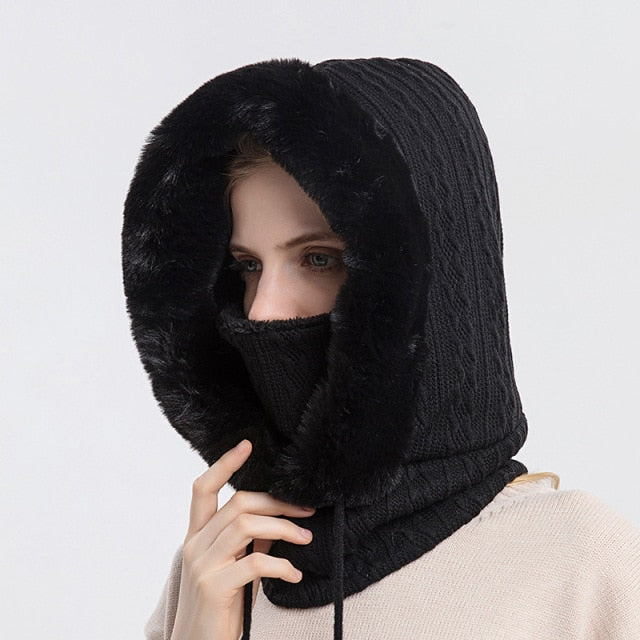 Winter Kapuzen Warmer Dicke Masken Hut