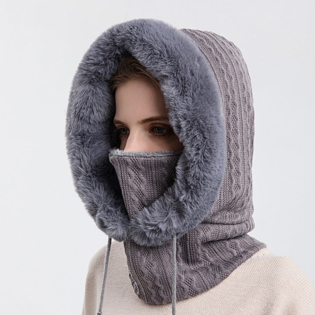 Winter Kapuzen Warmer Dicke Masken Hut