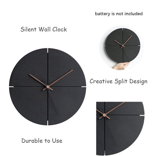 Elegante nordische minimalistische Holz Wand Uhr