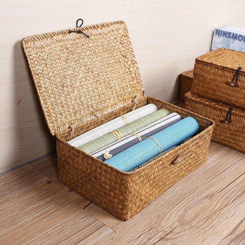 Handgewebte Rattanbox
