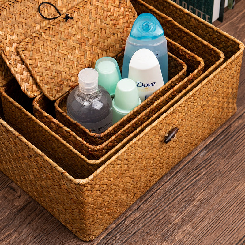 Handgewebte Rattanbox