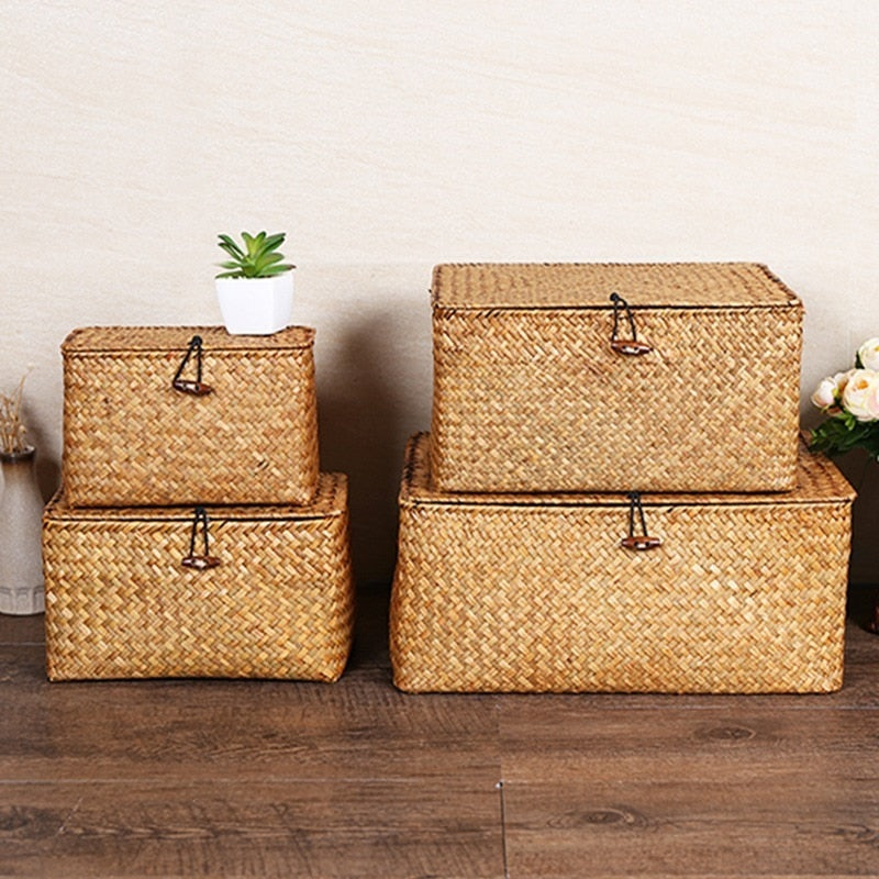 Handgewebte Rattanbox