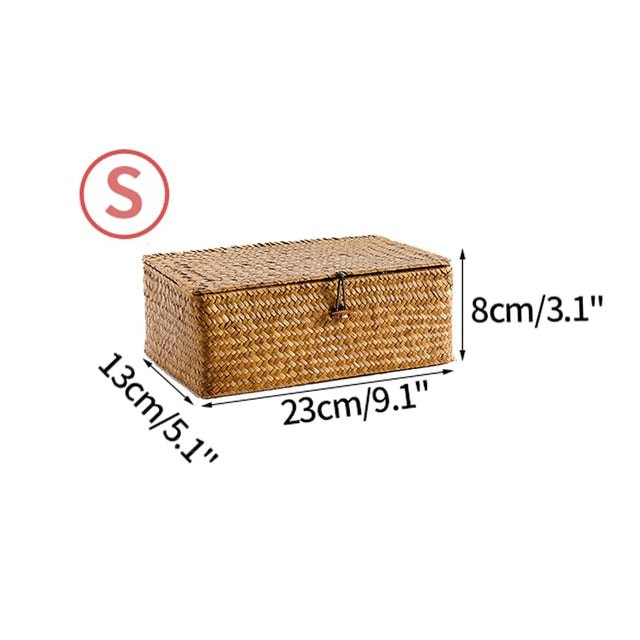 Handgewebte Rattanbox