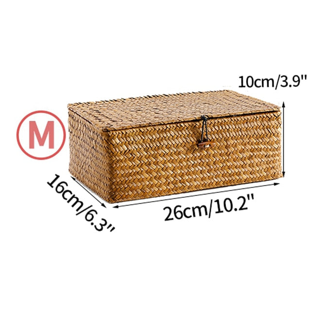 Handgewebte Rattanbox
