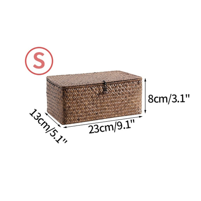 Handgewebte Rattanbox