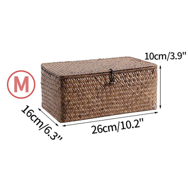 Handgewebte Rattanbox