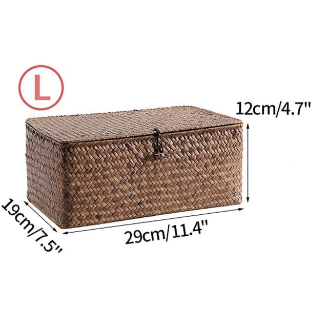 Handgewebte Rattanbox