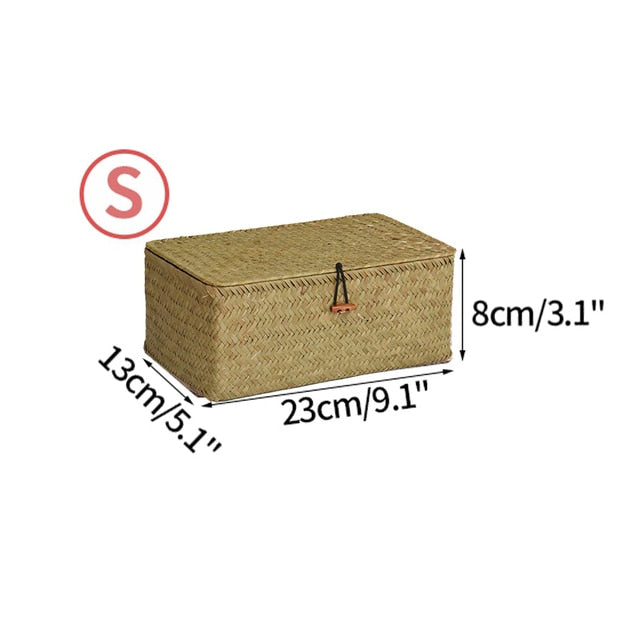 Handgewebte Rattanbox
