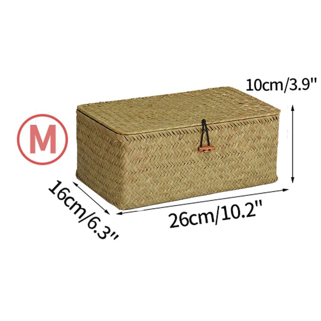Handgewebte Rattanbox